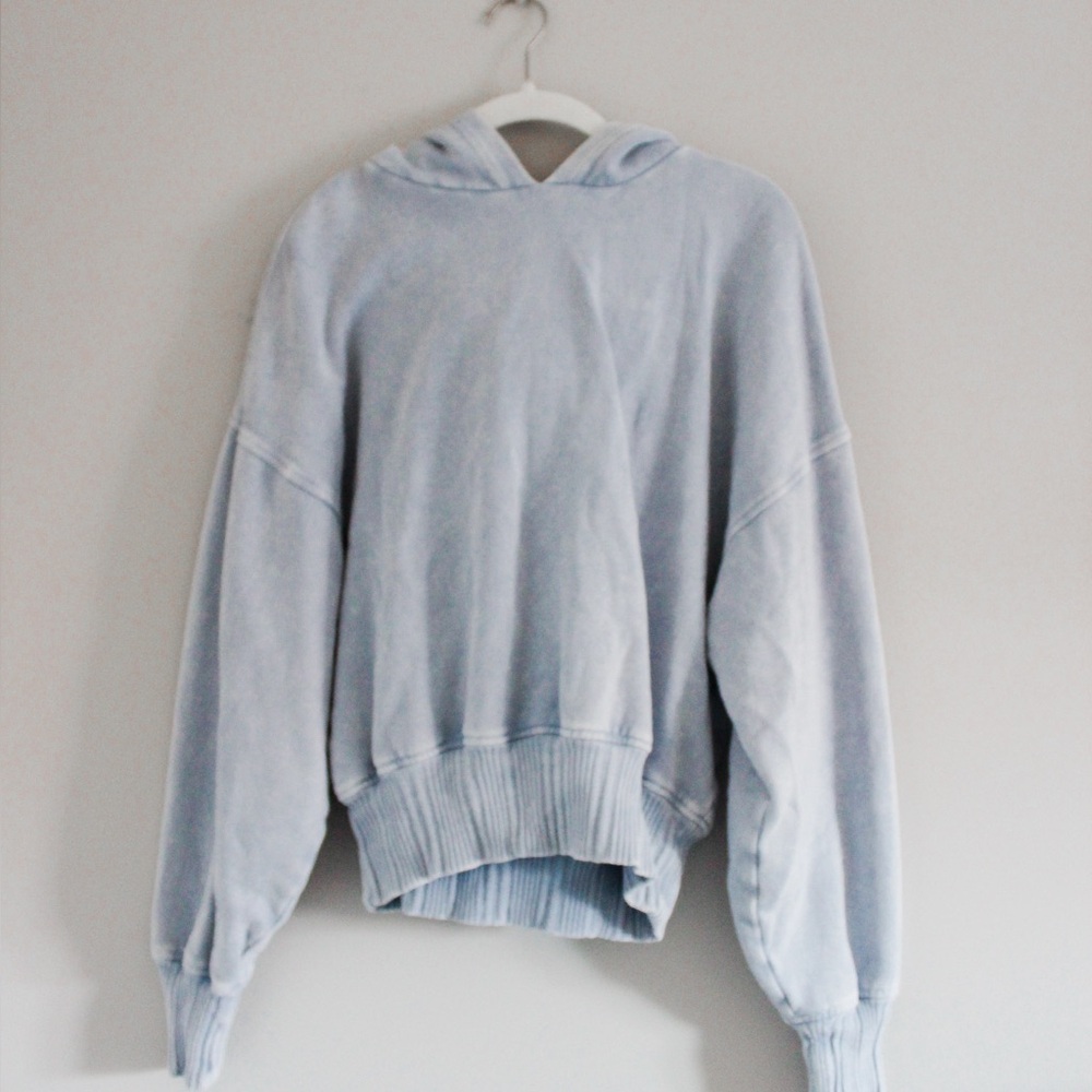 Aerie Soft Blue Hooded Sweatshirt